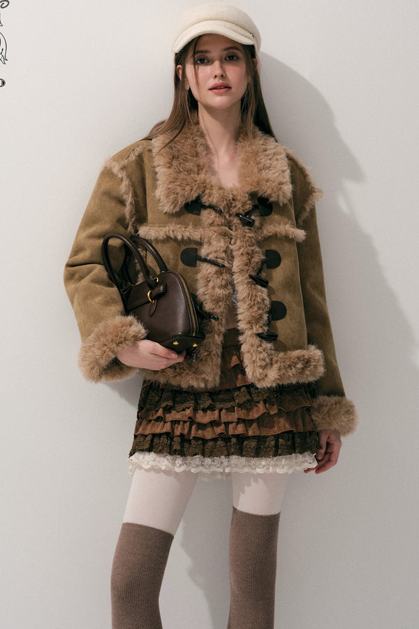 Caramel Eco-Fur Coat