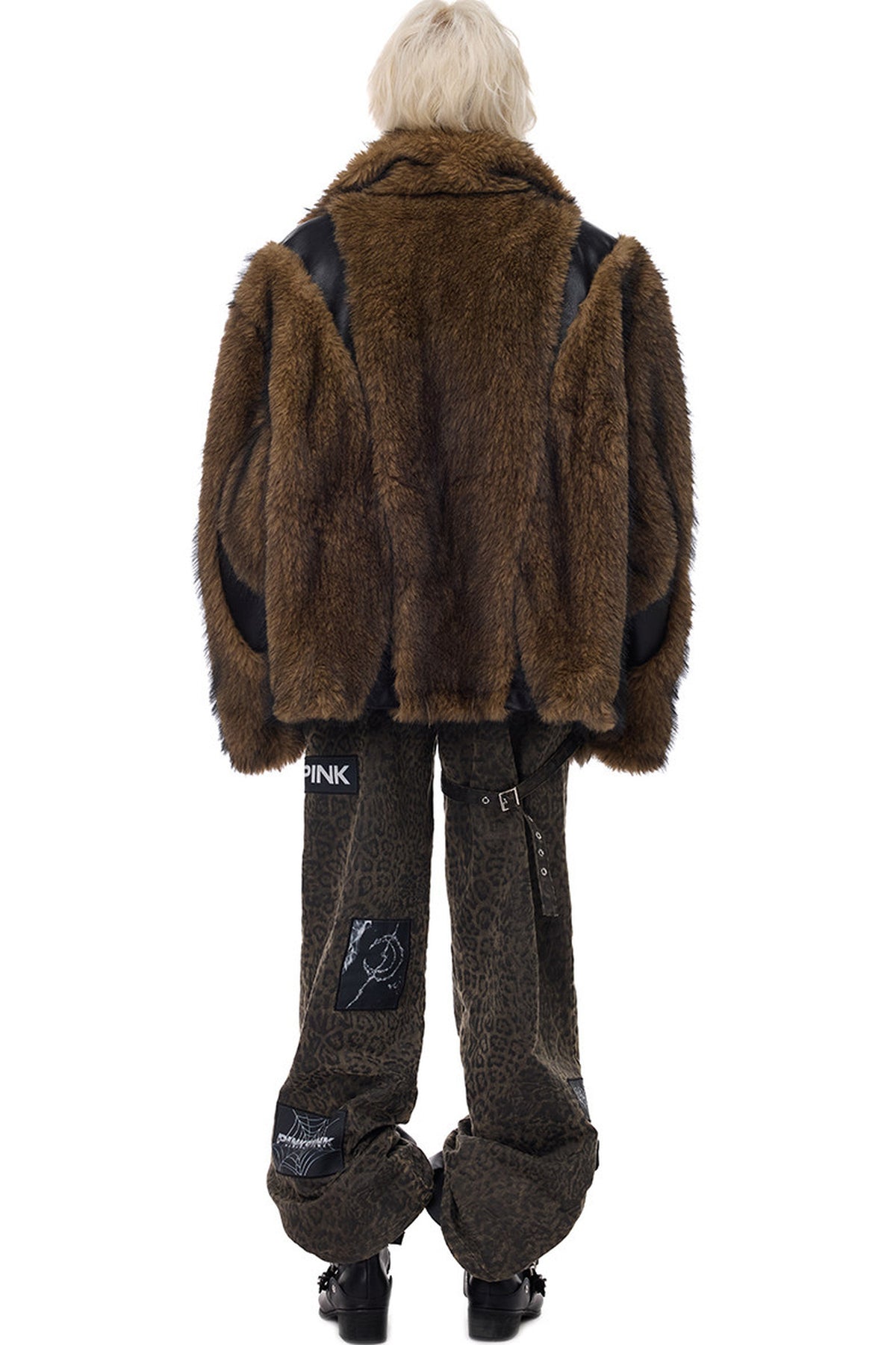 Leopard Print Rock Patch Pants