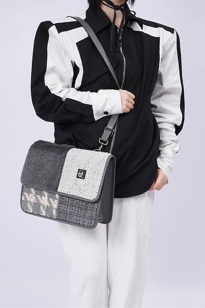 Y2K Color-Blocking Crossbody Bag