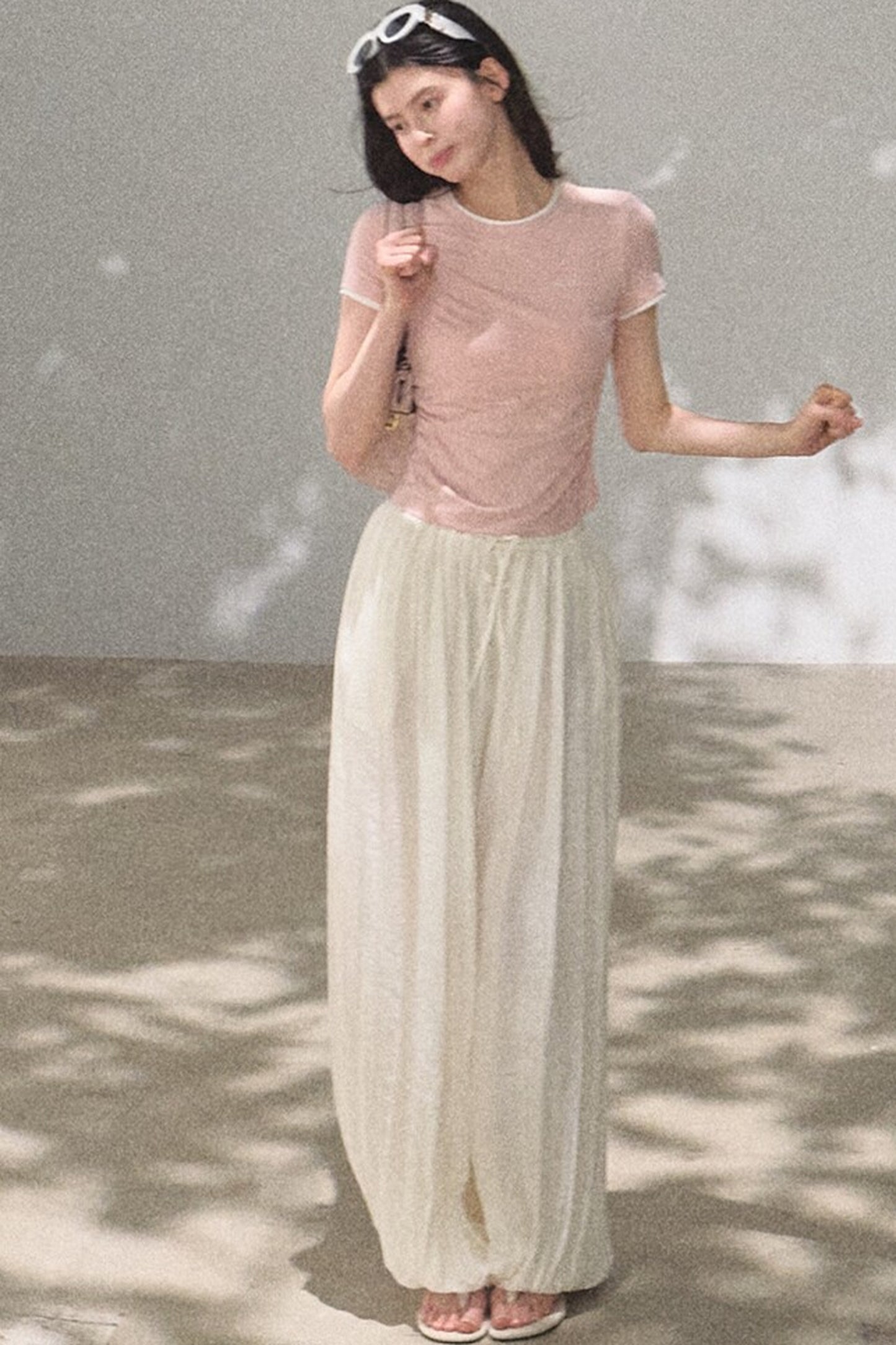 Color-Block Embroidered Summer Top
