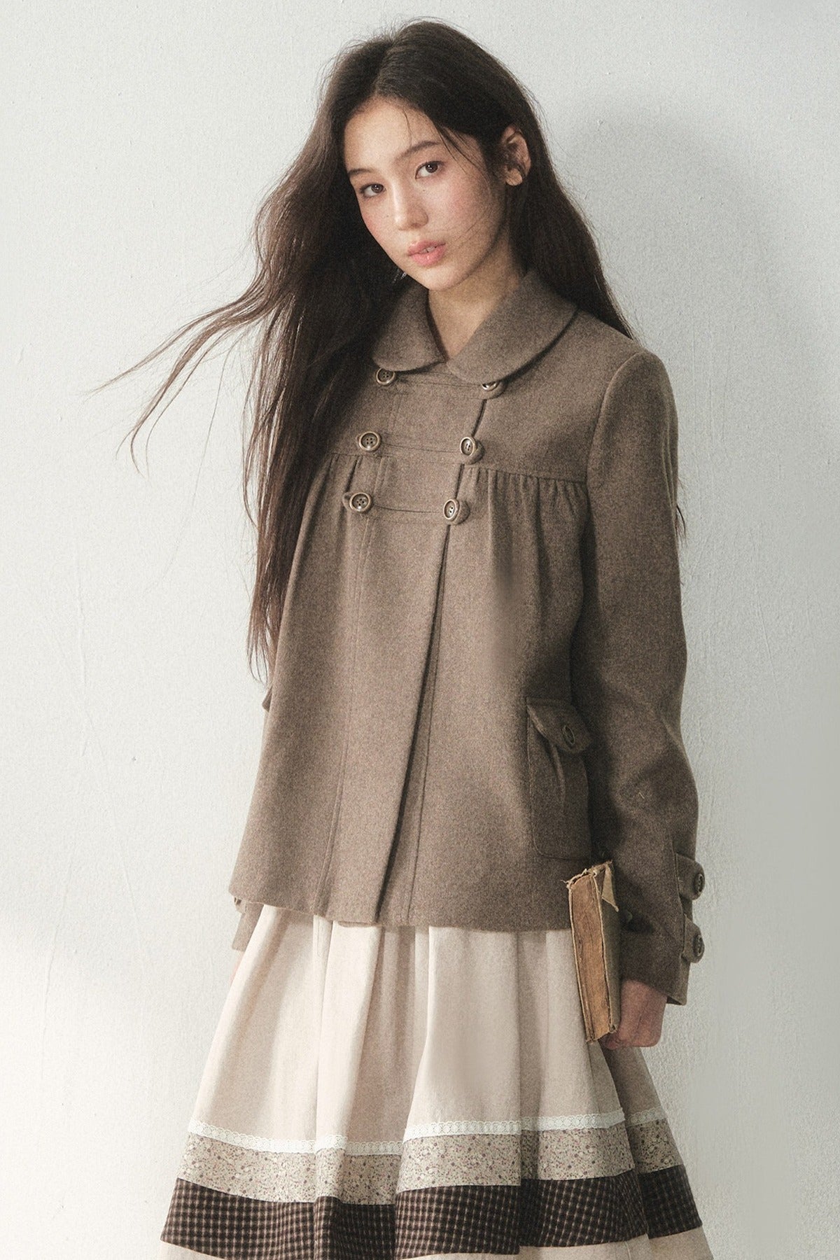 Chestnut Latte Napoleon Wool Coat