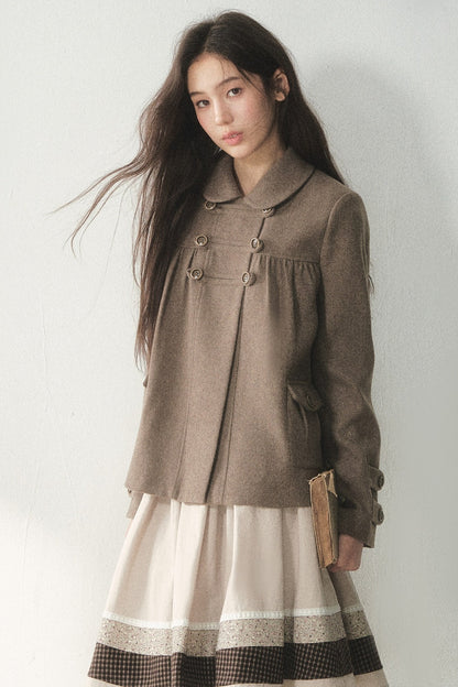 Chestnut Latte Napoleon Wool Coat