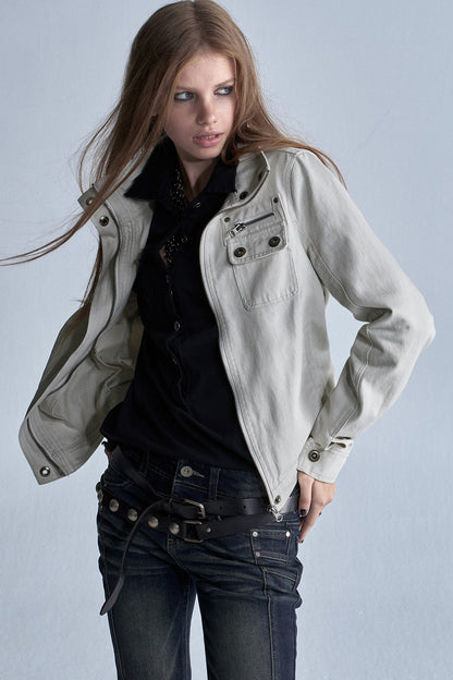 Silk Cotton Enzyme-Washed Jacket