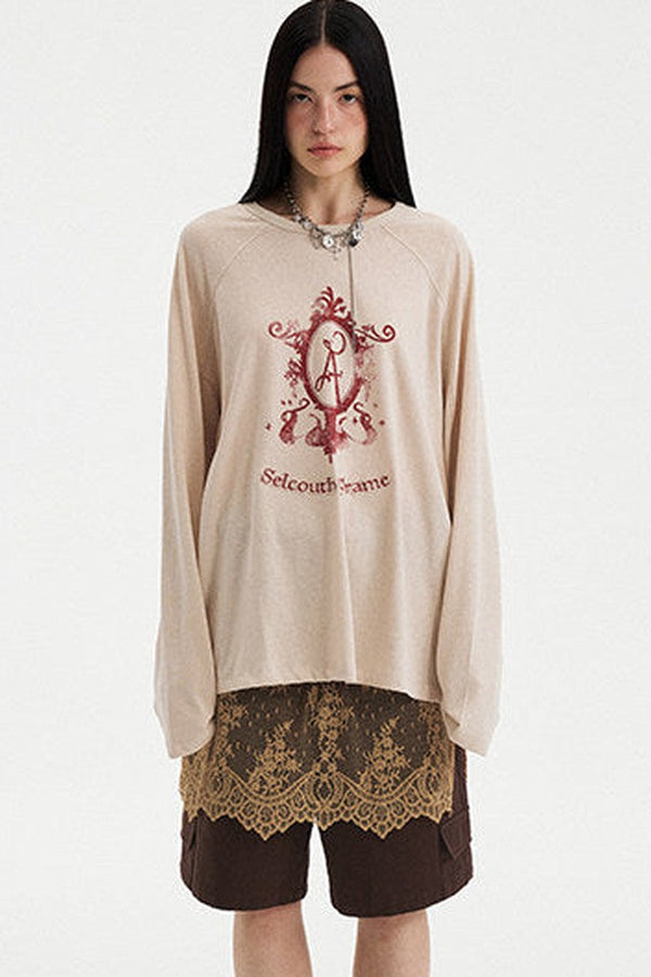 Retro Magic Mirror Patch Embroidery Tee