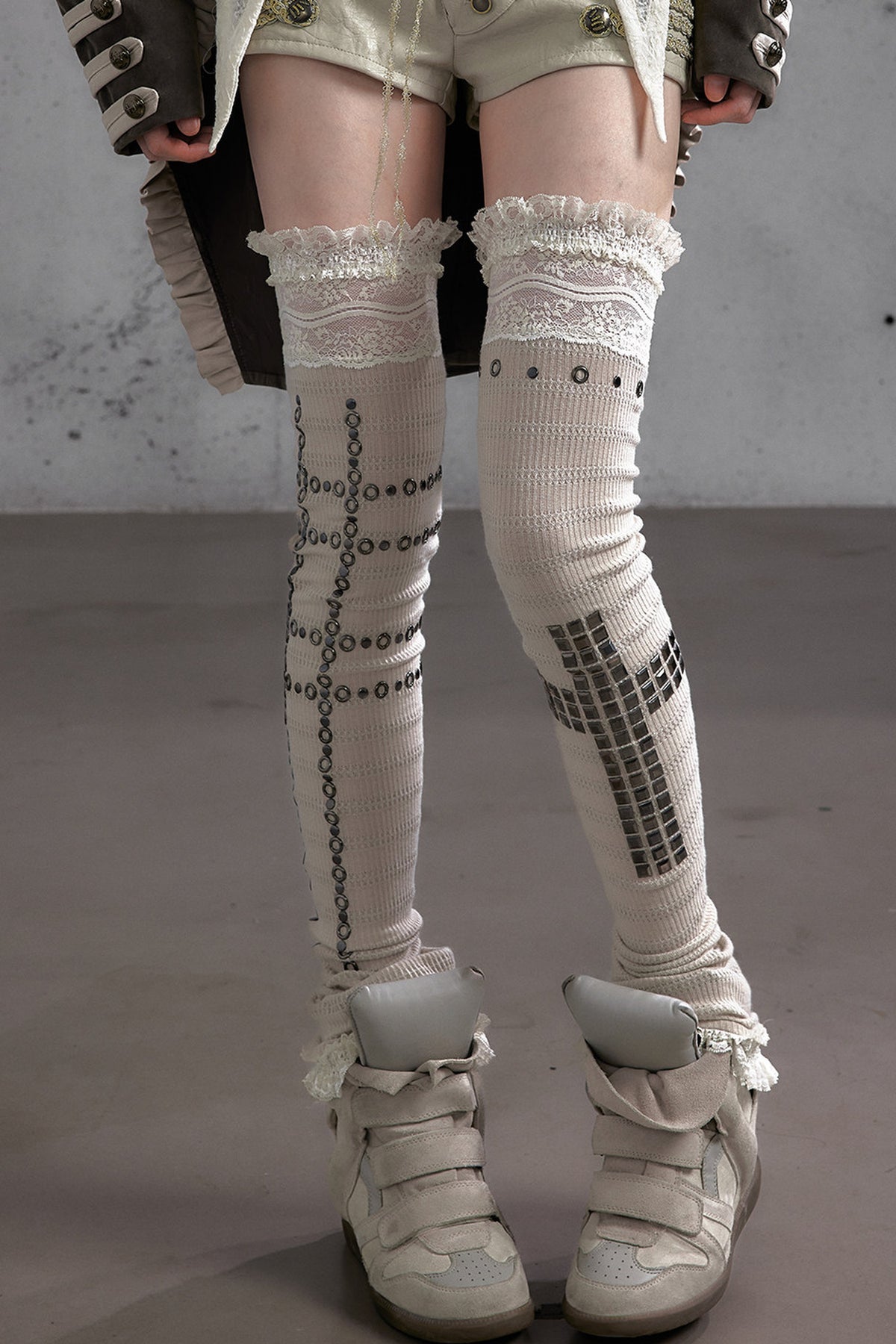 Stretchy Stacked Lace Leg Warmers