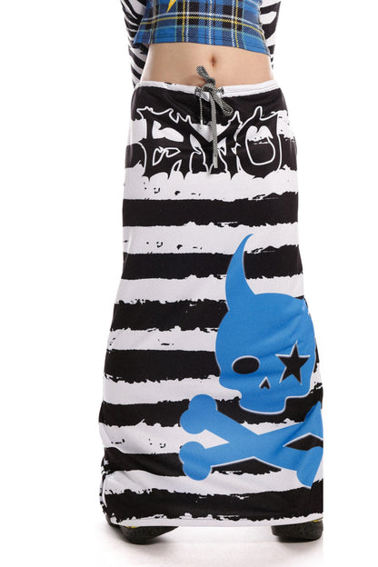 Bodenlanger Rock mit Punkrock-Print