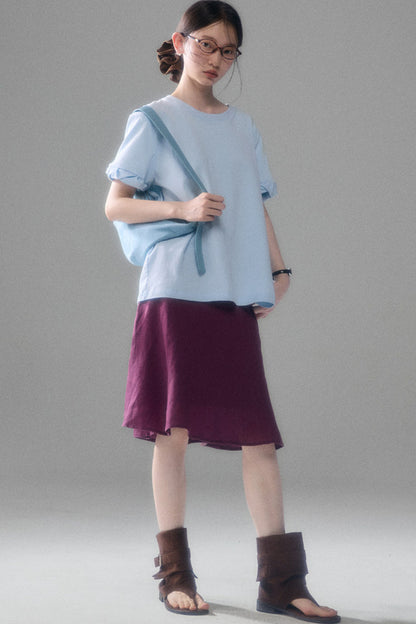 Tencel Linen A-Line Fishtail Skirt