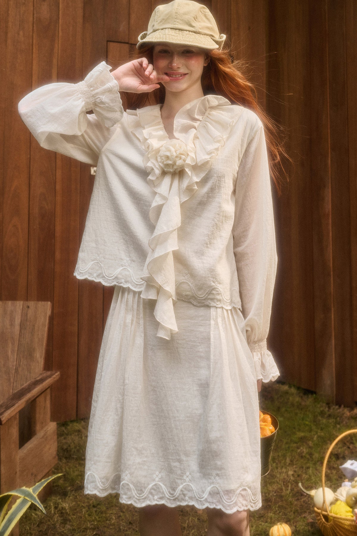 Tencel Cotton Lace Embroidery Set-Up