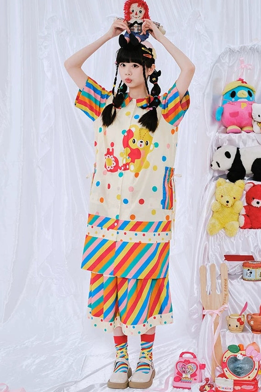 Rainbow Diary Hemdblusenkleid