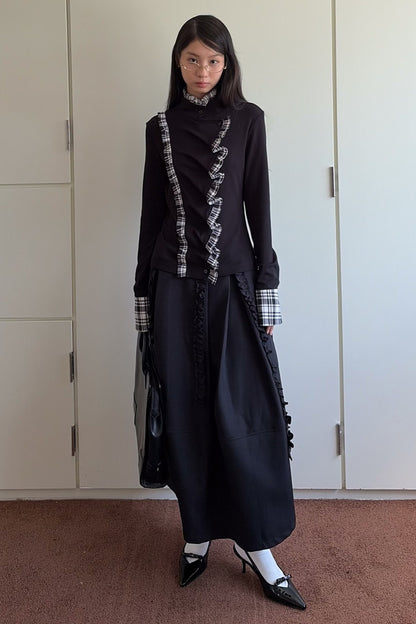 Long A-Line Pocket Skirt
