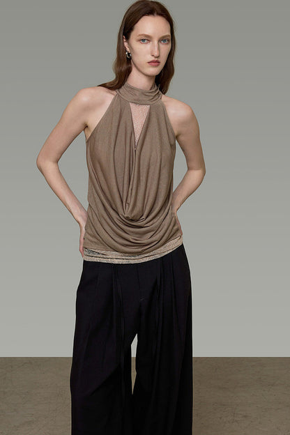 Draped Halter Top