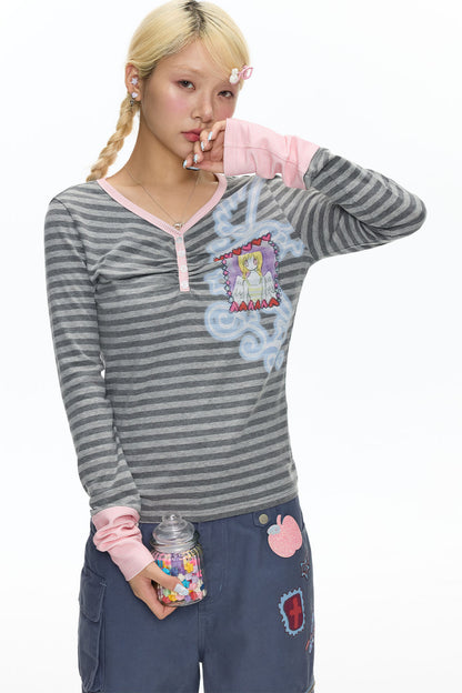 Striped Long Sleeve T-Shirt
