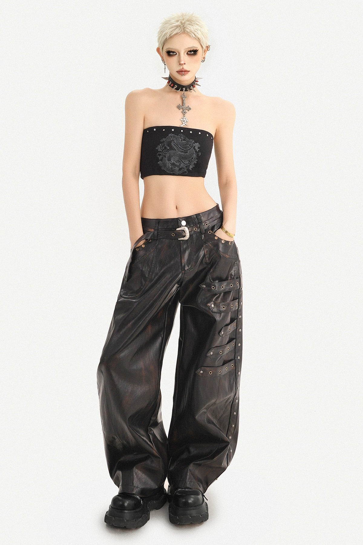 Studded Strapless Tube Top
