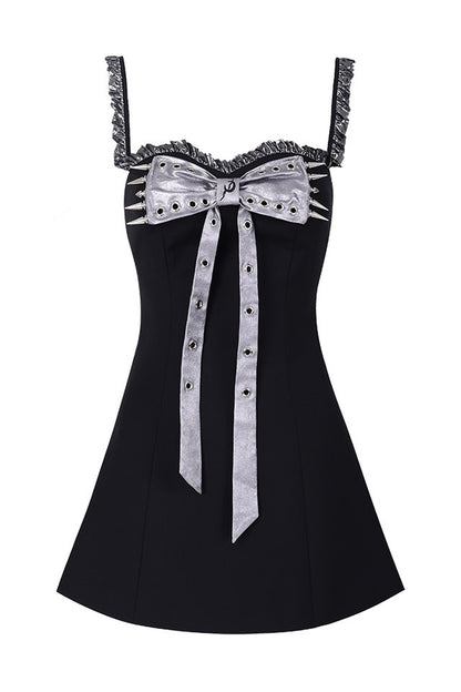 Rivet Bow A-Line Dress