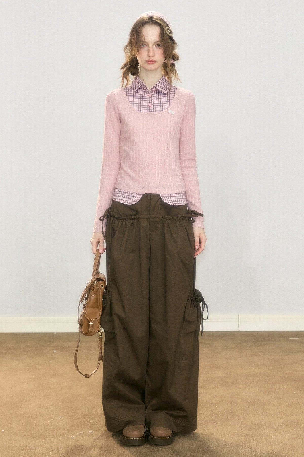 High-Waisted Pocket Workwear Wide-Leg Pants