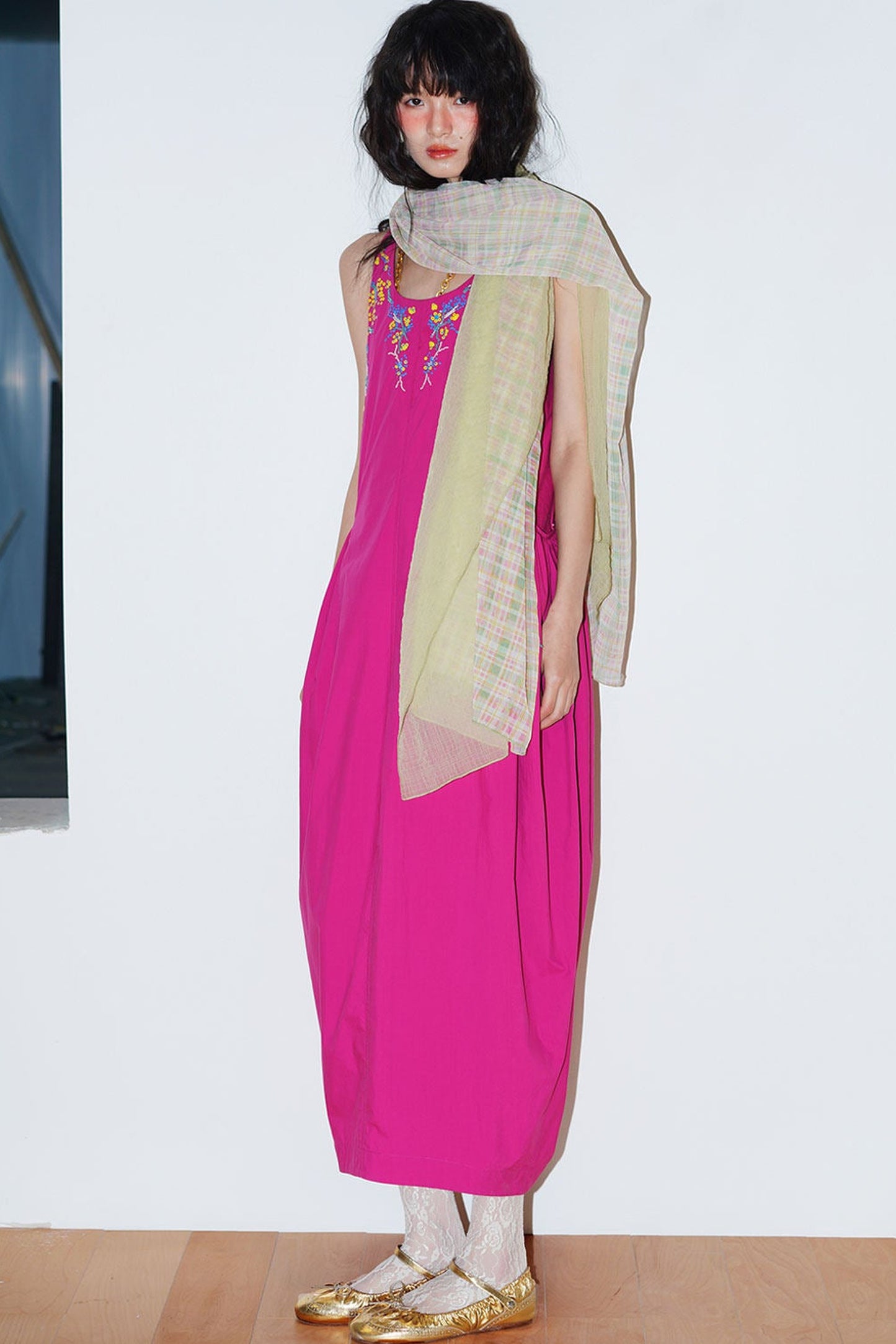 Heavy Beaded Cotton Dress