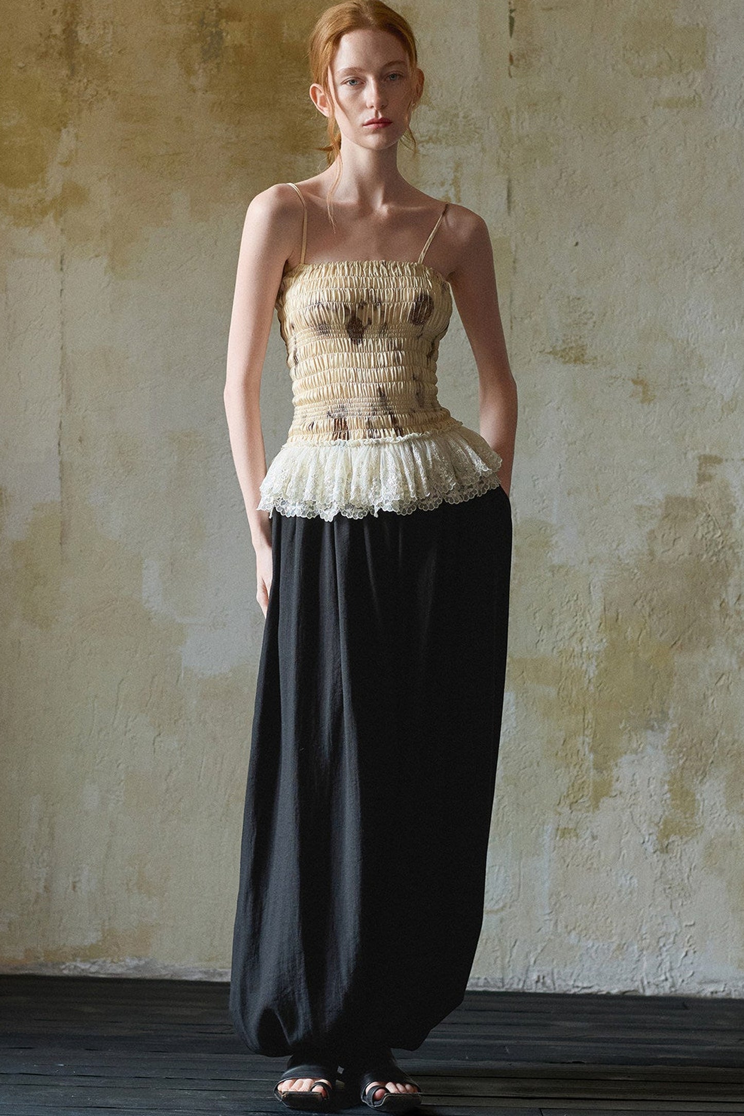 Silk Embroidered Lace Camisole