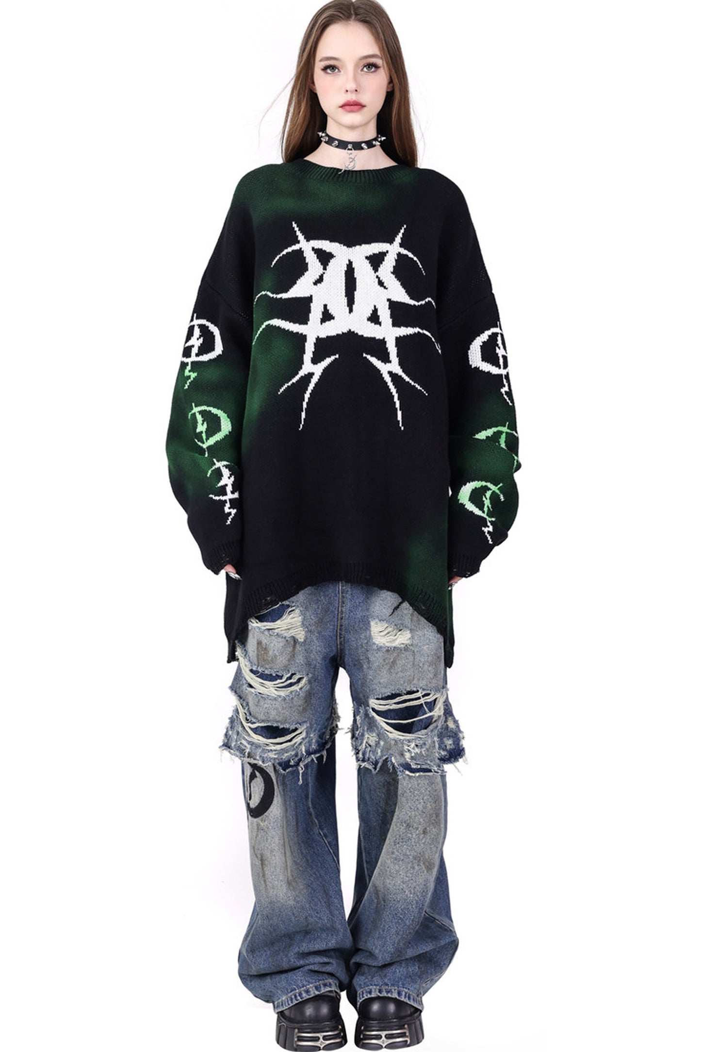 Electric Moon Graffiti Blouse