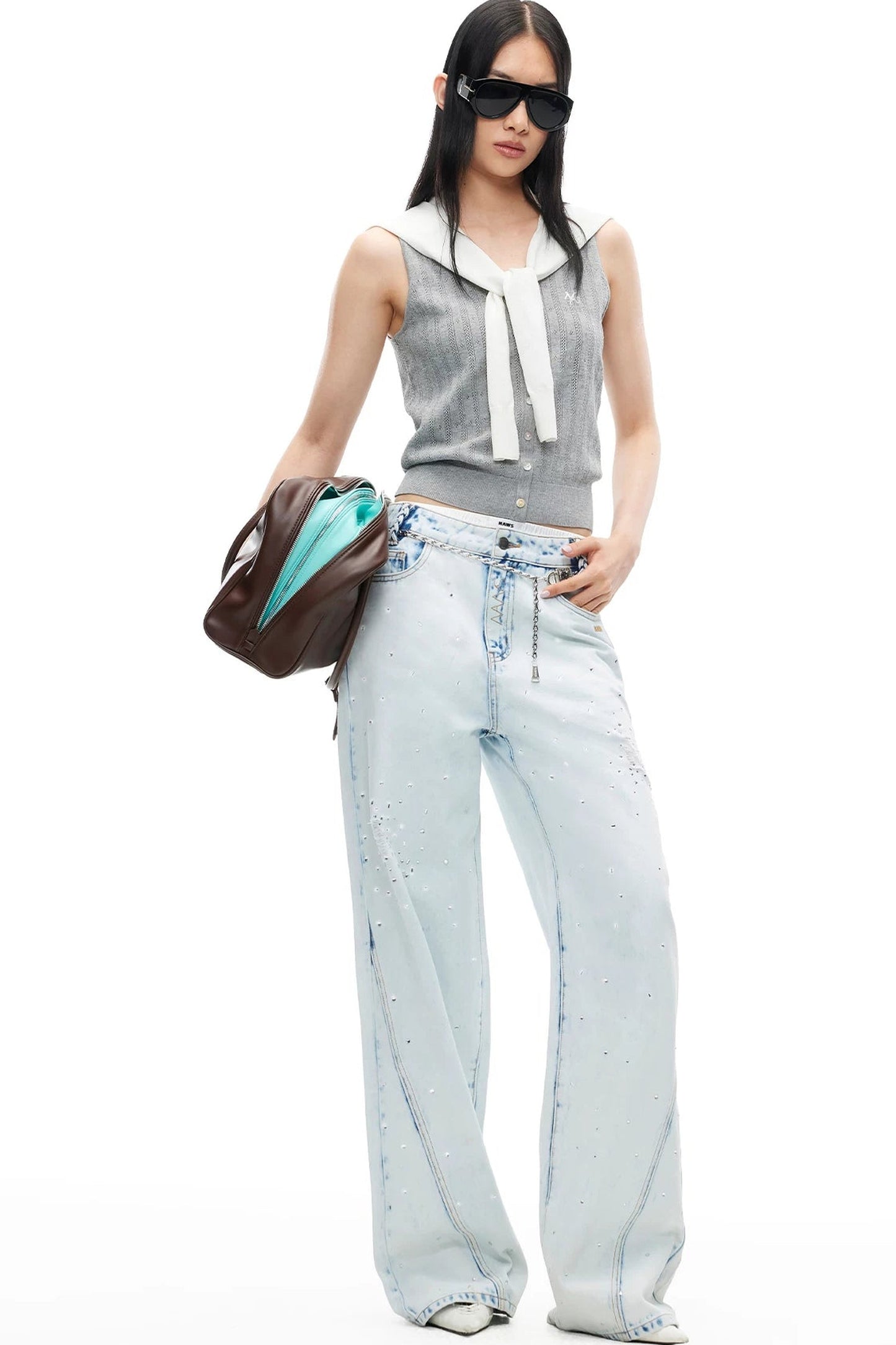 Tencel Linen Color-Blocked Vest