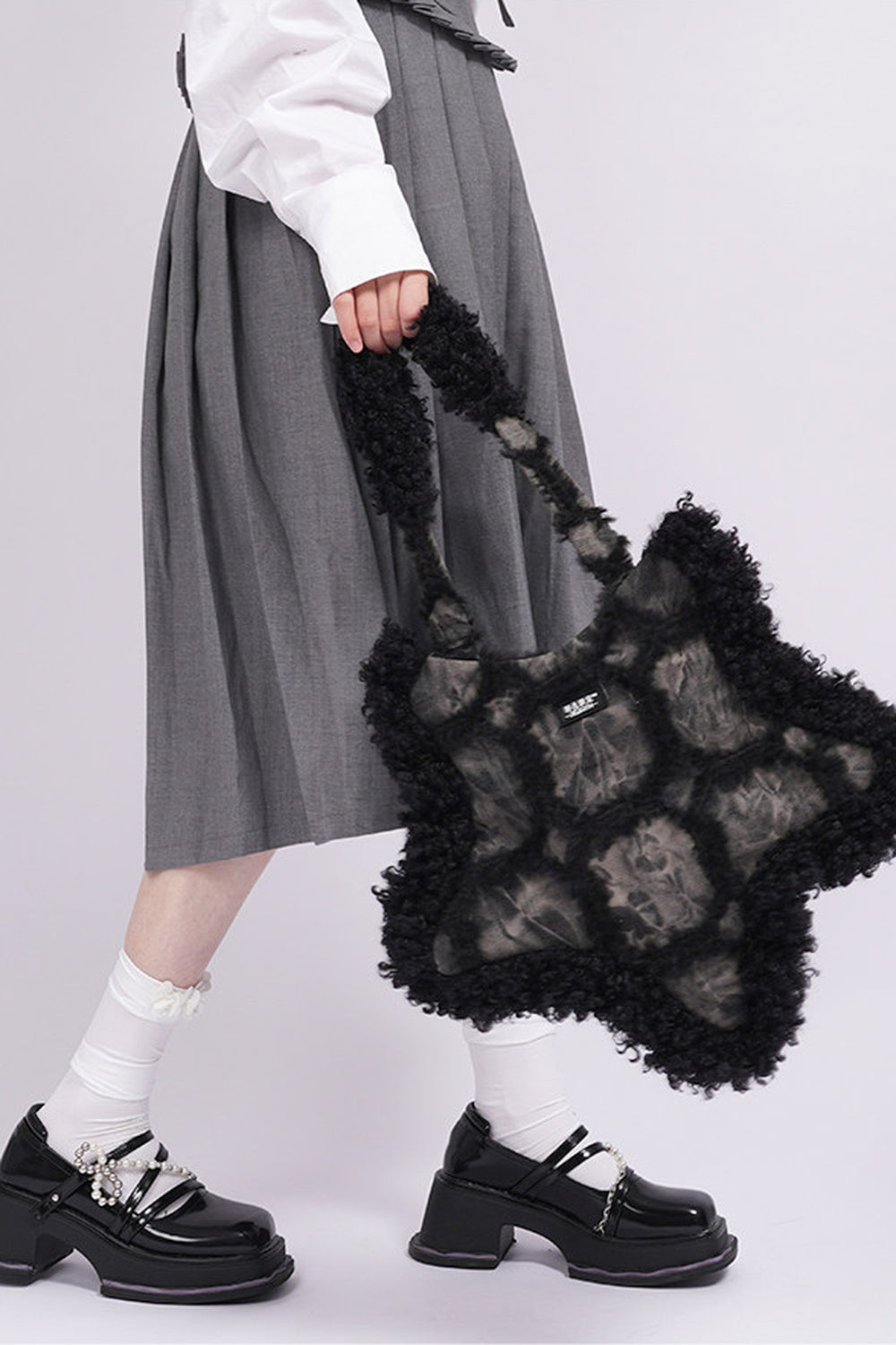 Borsa sottobraccio rétro in denim