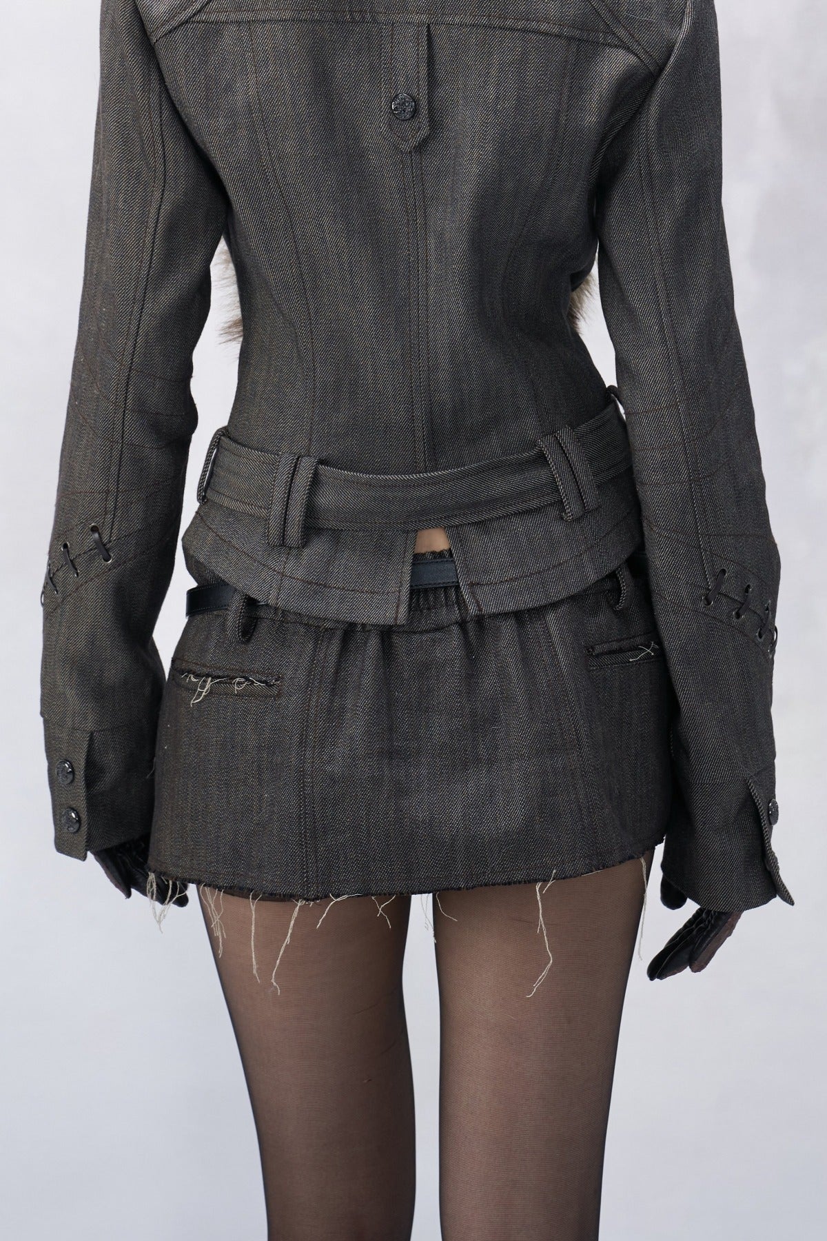 Elastic Waist Pleated Skirt