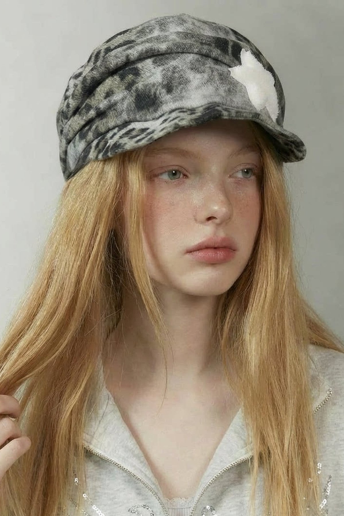 Leopard Print Star Transformable Hat