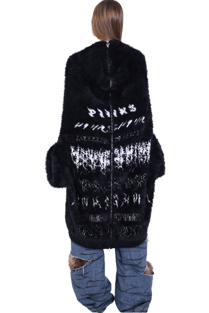 Reversible Mink Fur Hooded Gloves Jacket