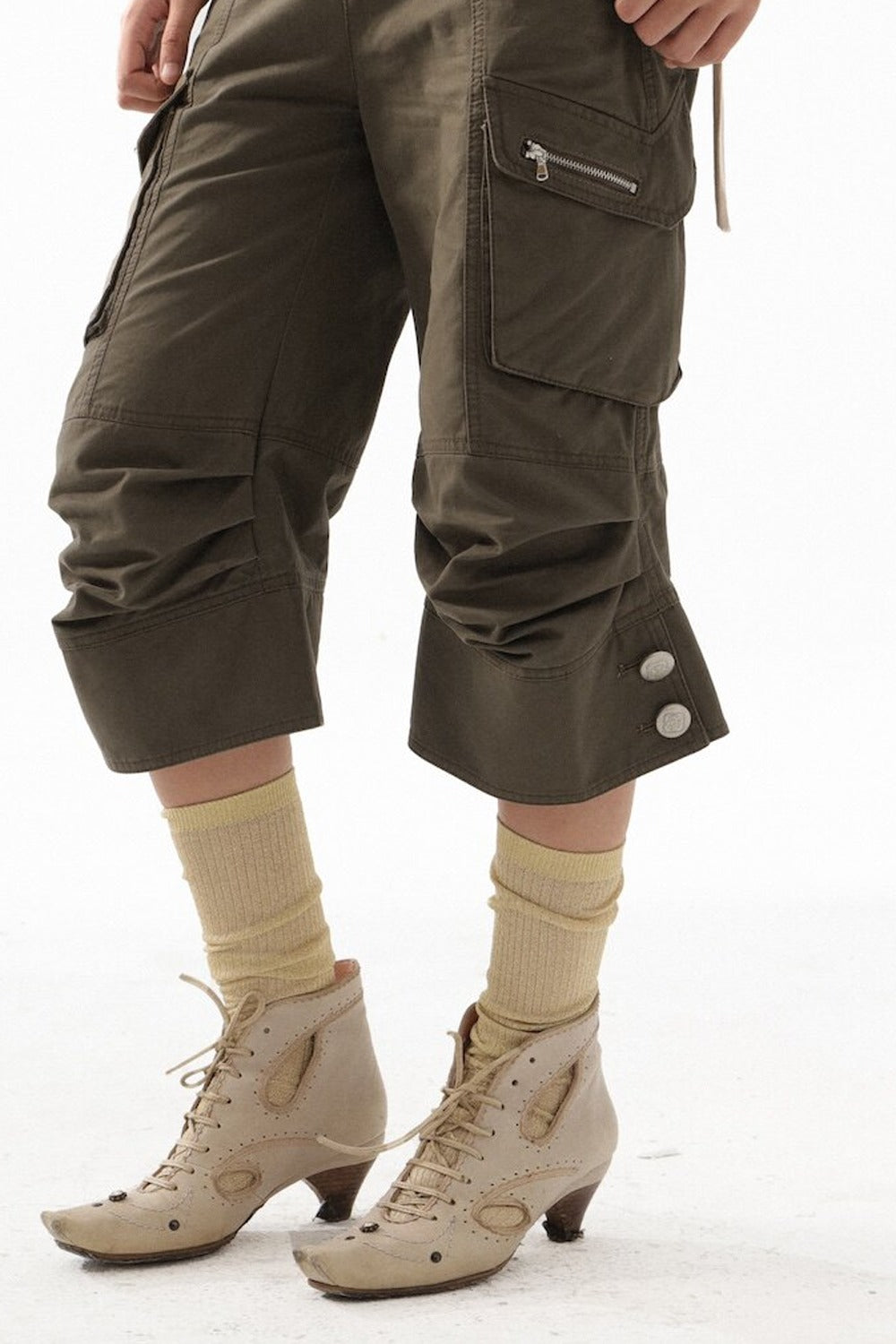 Retro Distressed Flared Pants