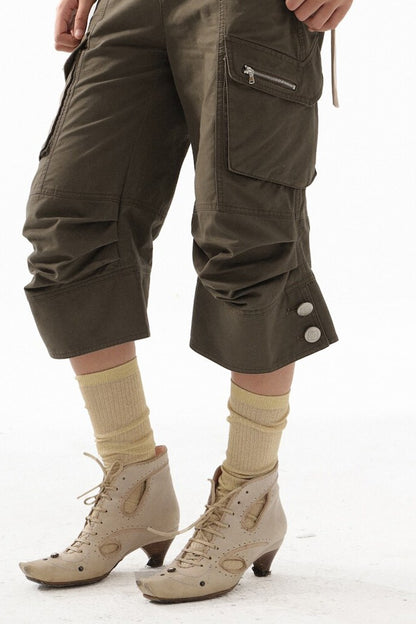 Retro Distressed Flared Pants