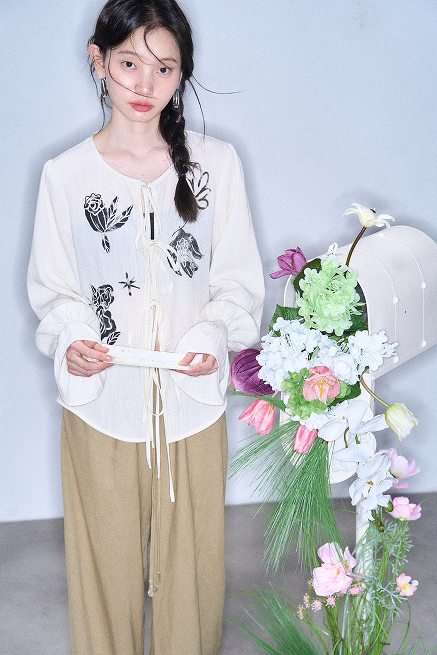 Linen Blend Air Wide-Leg Trousers