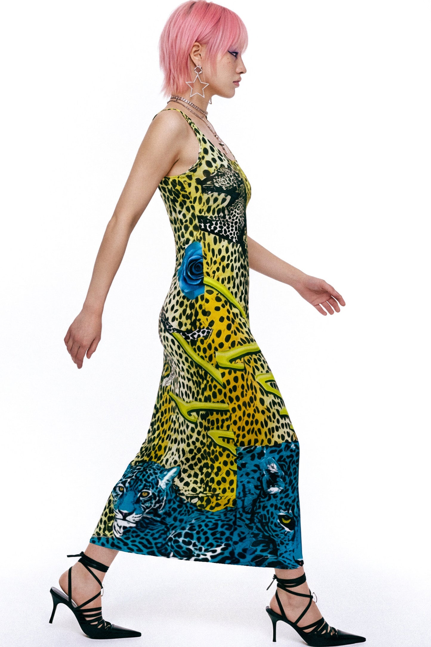 Retro Leopard Print Tank Dress