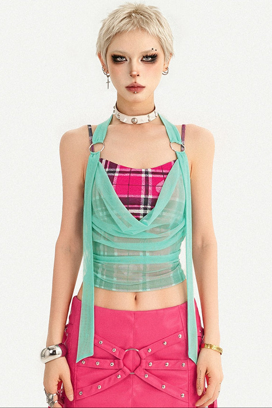 Dopamine Patterned Halter Top