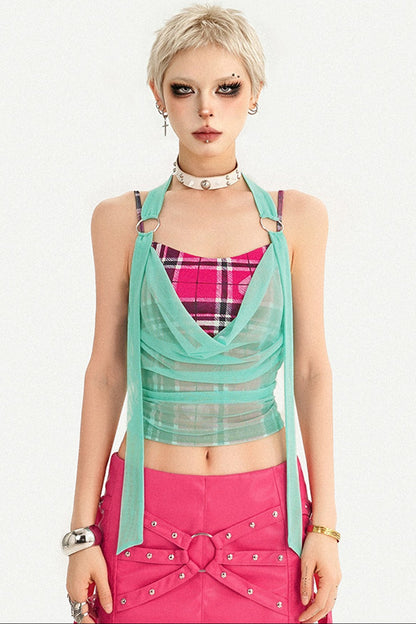 Dopamine Patterned Halter Top