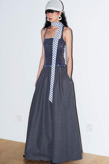 Distressed Washed Cotton Dress
