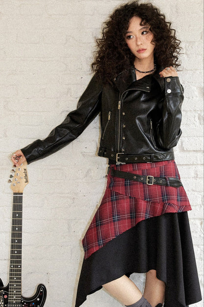 Star-Studded Leather Jacket
