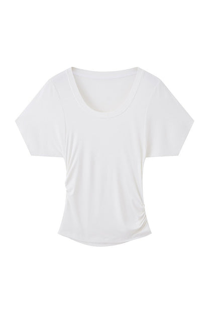 Diddimodau Ruched Waist Knit Blouse
