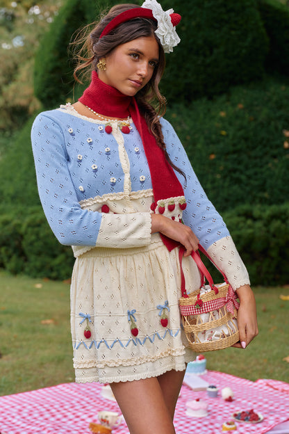 Christmas Berry Knitted Cardigan and Dress Set-Up