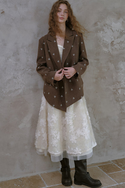 Beaded Woolen Blazer