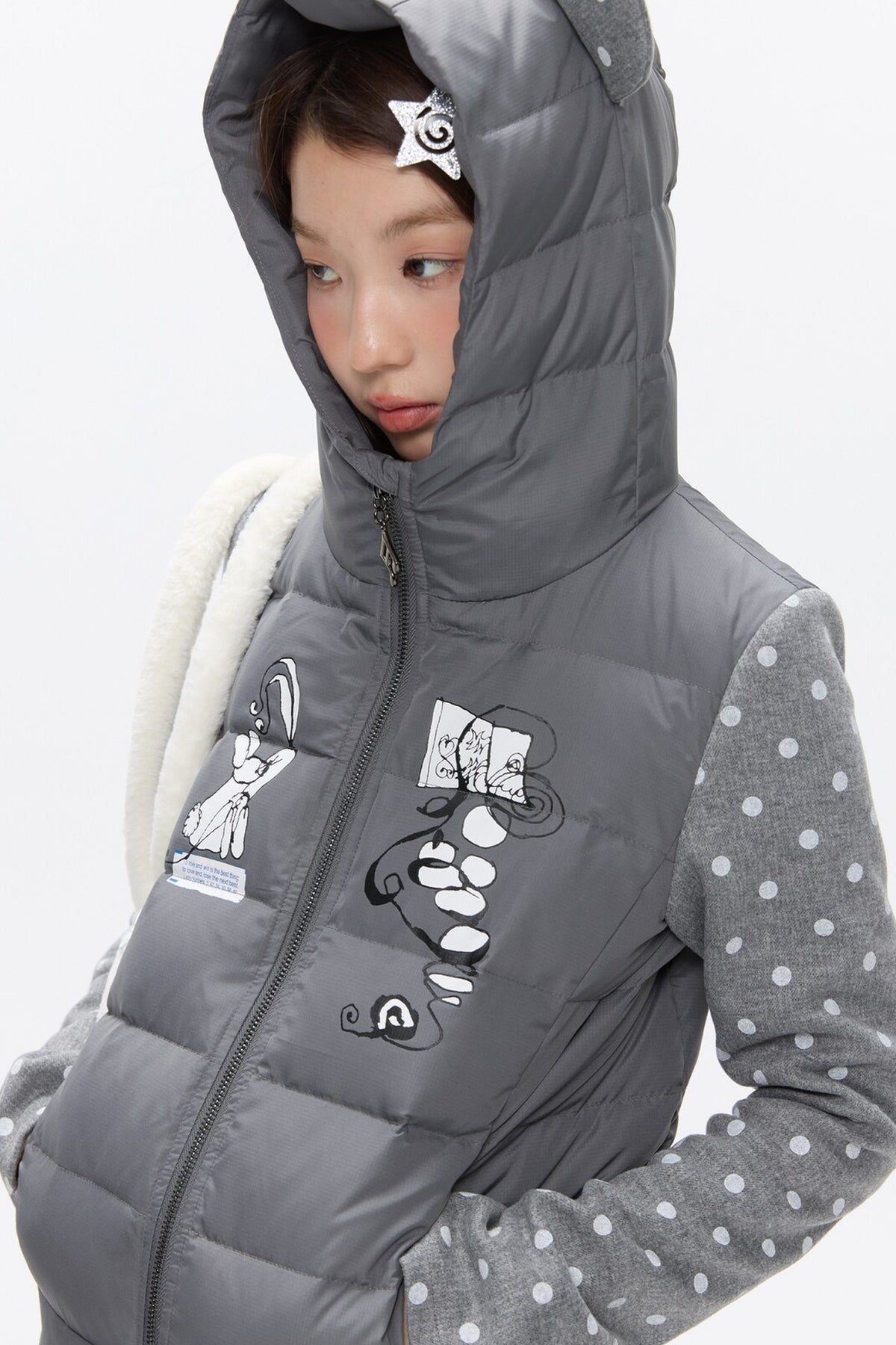 Bear Ears White Duck Down Jacket