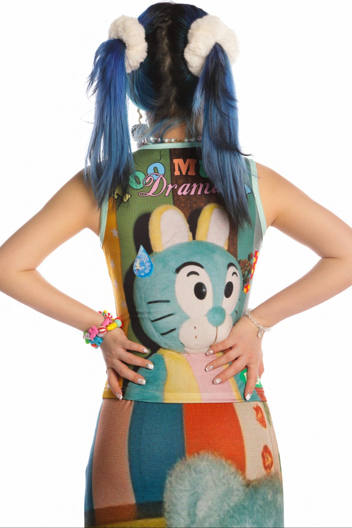 Y2K Devil Cat Print Sleeveless Tank Top