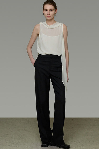 French Ribbon Sleeveless Top