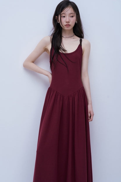 Leather Buckle Tank Dress