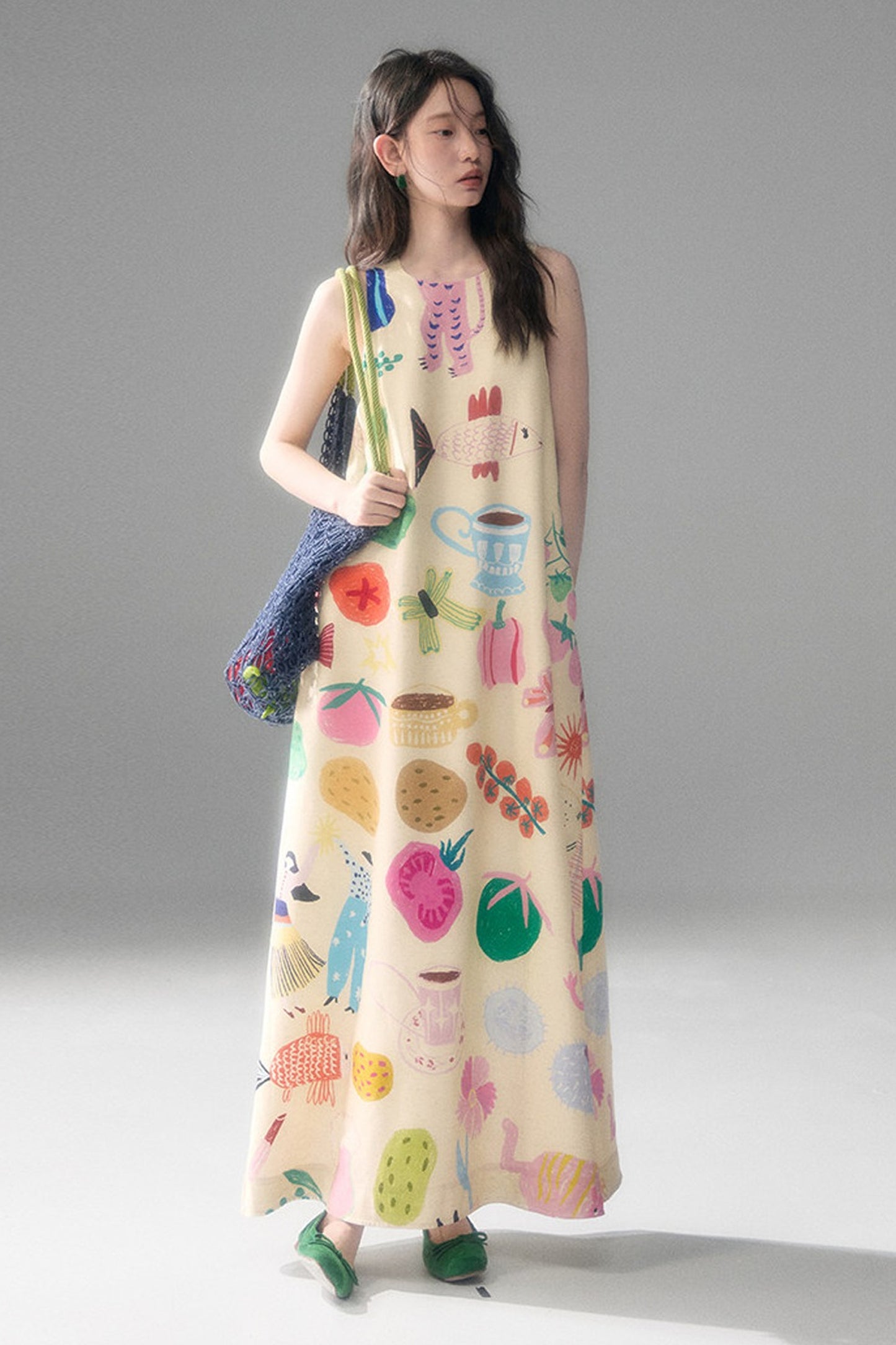Qianshan Hand-Painted Tank Dress