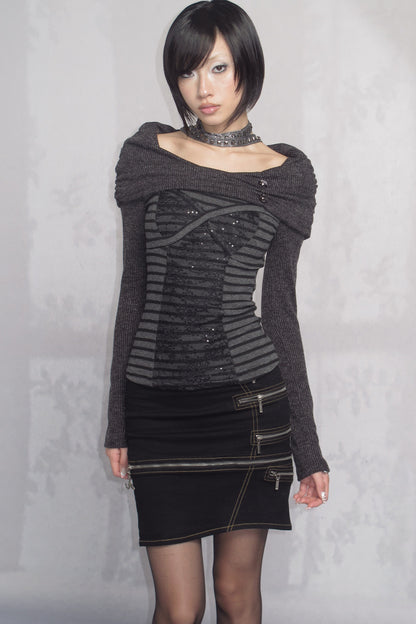Striped Knit Top
