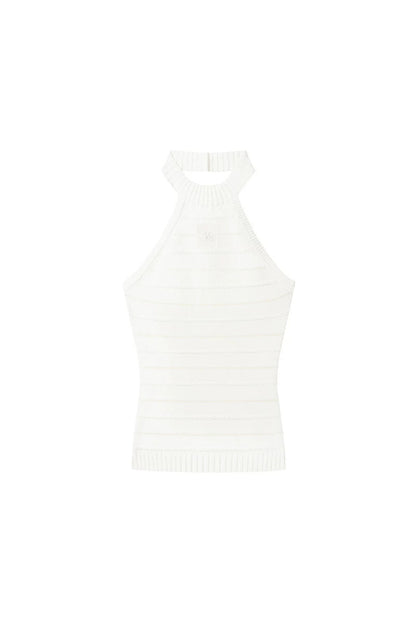 Stamp Pattern Organza Camisole Top