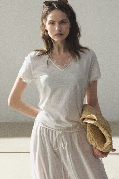 Bohemian Linen Lace Top