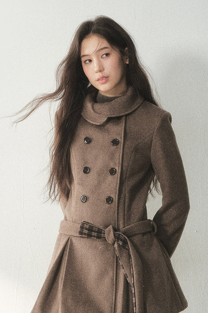 Collar Double Breasted Coat