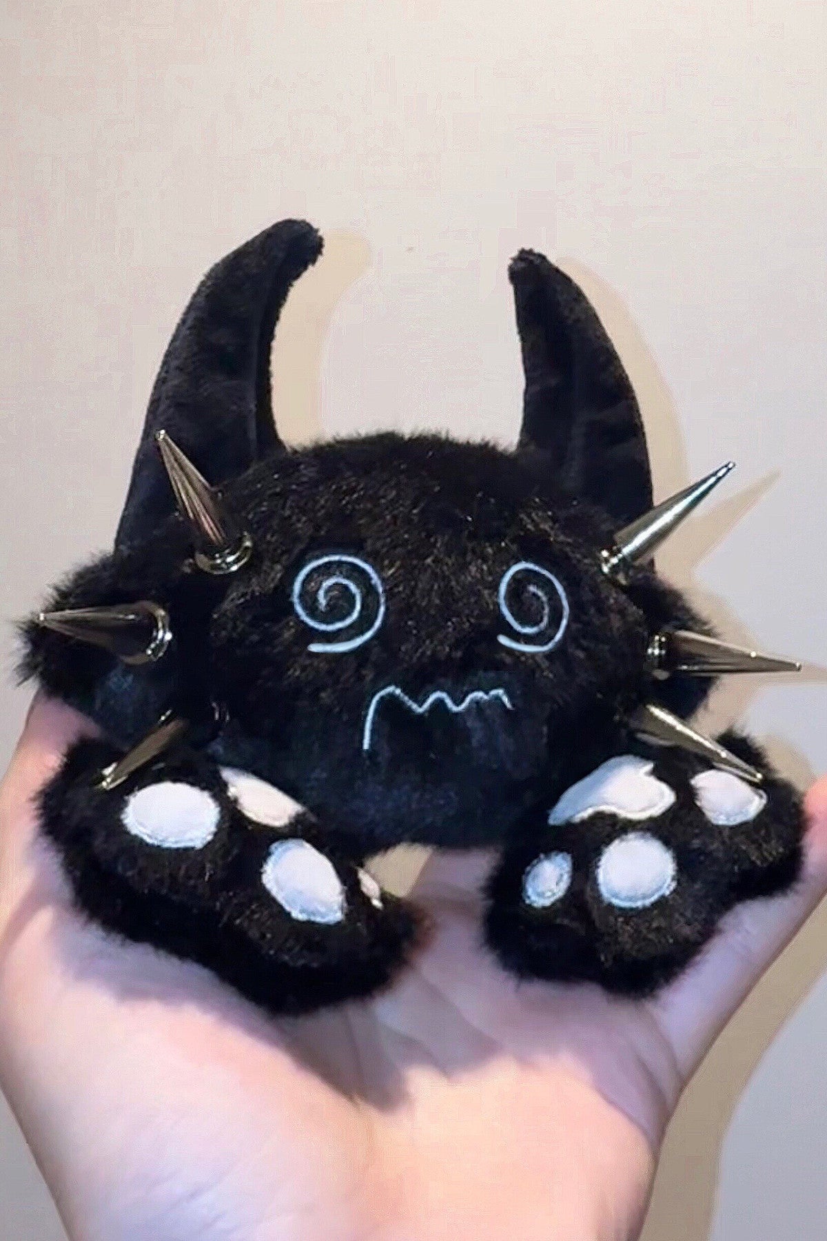 Punk Demon Cat Keychain