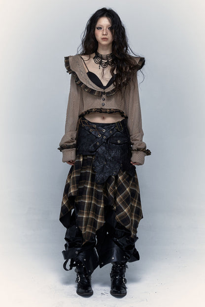 Dark Punk Patchwork Skirt