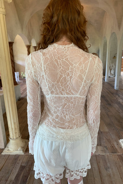 Long Sleeve Lace Blouse